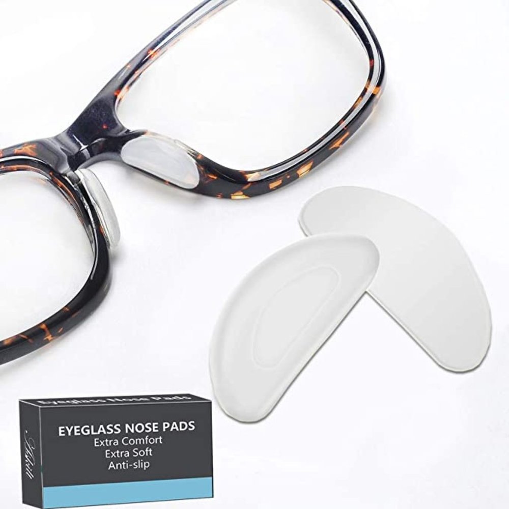 Eyeglass Nose Pads - 11 Pairs (Clear)